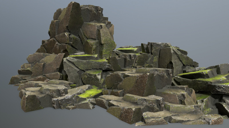 Forest rocks 3D Модель .c4d .max .obj .3ds .fbx .stl .blend