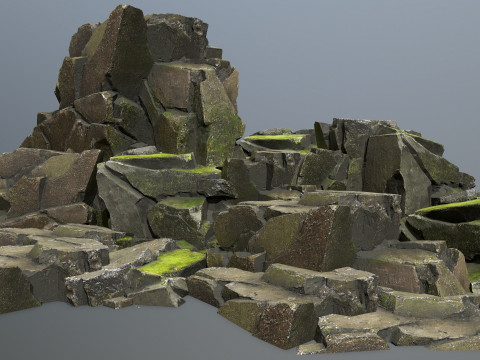 Forest rocks Modelo 3D