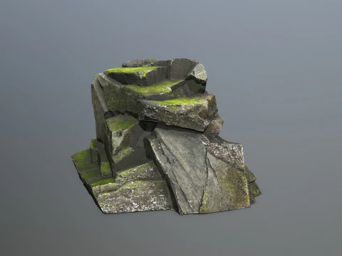 숲의 바위 3D 모델