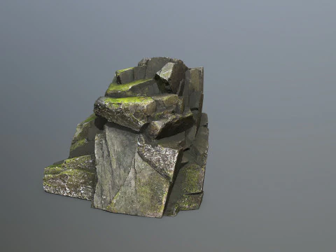 숲의 바위 3D 모델