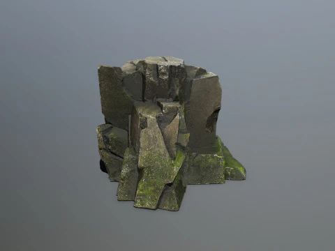 숲의 바위 3D 모델