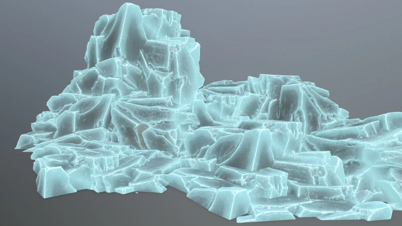 Ice rocks 3D Model .c4d .max .obj .3ds .fbx .stl .blend 