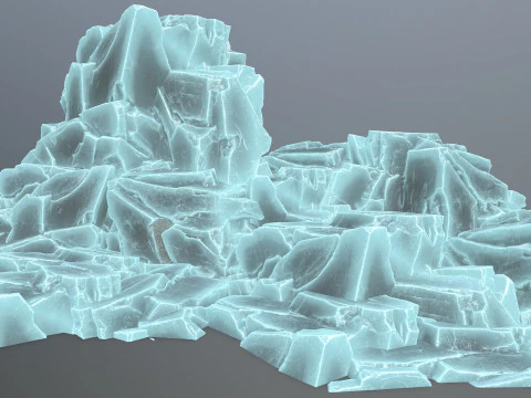 얼음 바위 3D 모델