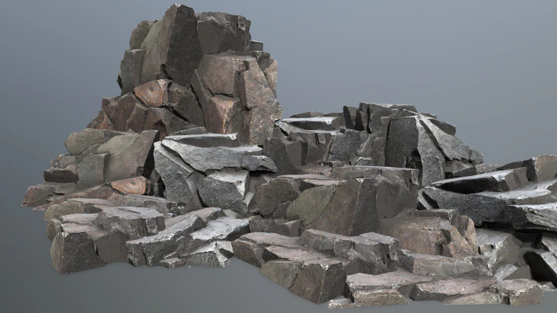 Cliff rocks 3D Model .c4d .max .obj .3ds .fbx .stl .blend