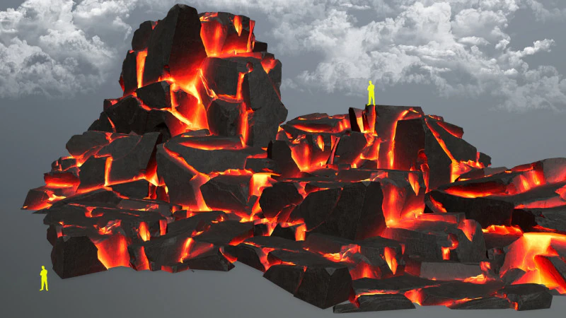 Lava rocks 3D Model .c4d .max .obj .3ds .fbx .stl .blend 