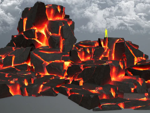 Lava rotsen 3D Model