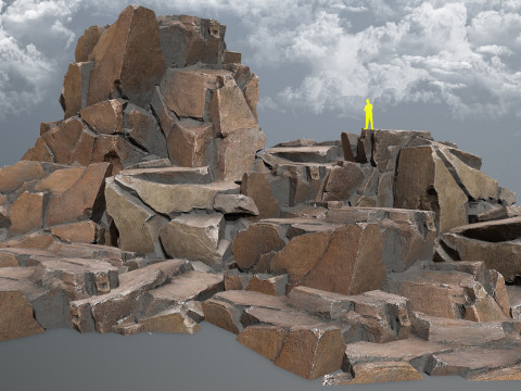 Desert cliff rocks 3D Модель