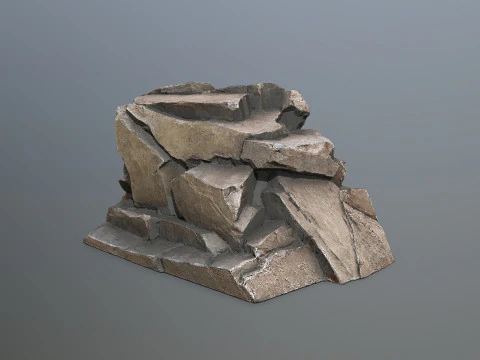 Desert cliff rocks 3D Model