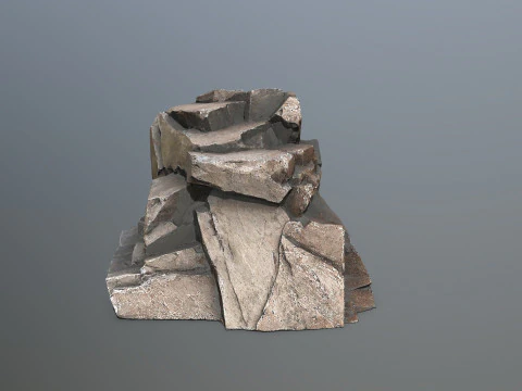 Desert cliff rocks 3D Model