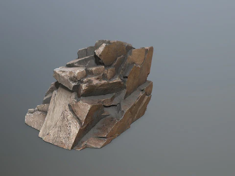 Desert cliff rocks 3D Model