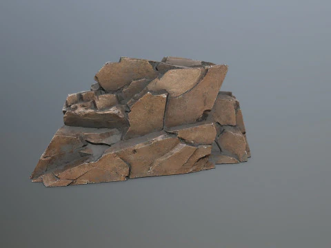Desert cliff rocks 3D Model