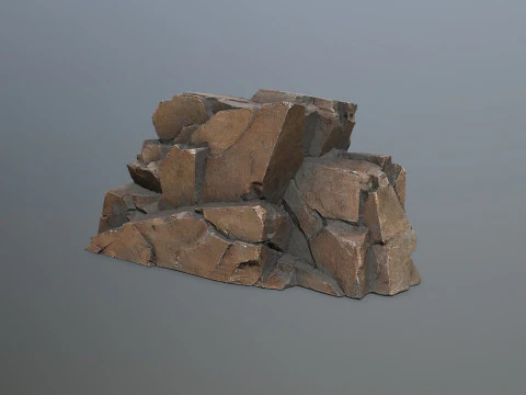 Desert cliff rocks 3D Model