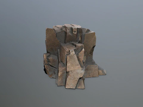 Desert cliff rocks 3D Model