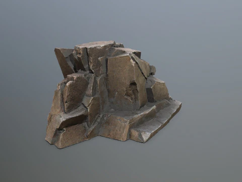 Desert cliff rocks 3D Model