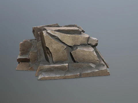 Desert cliff rocks 3D Model