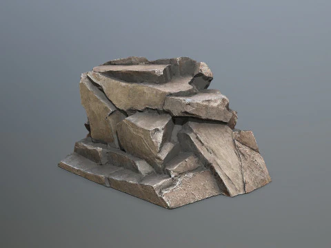 Desert cliff rocks 3D Model