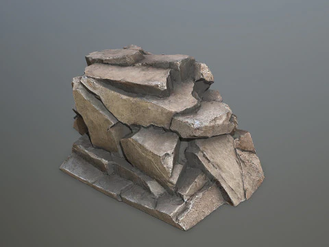 Desert cliff rocks 3D Model