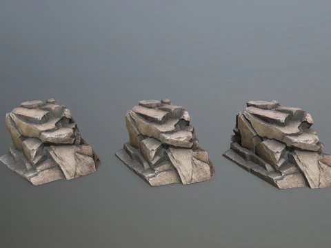 Desert cliff rocks 3D Model