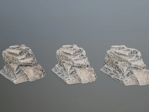 Desert cliff rocks 3D Model