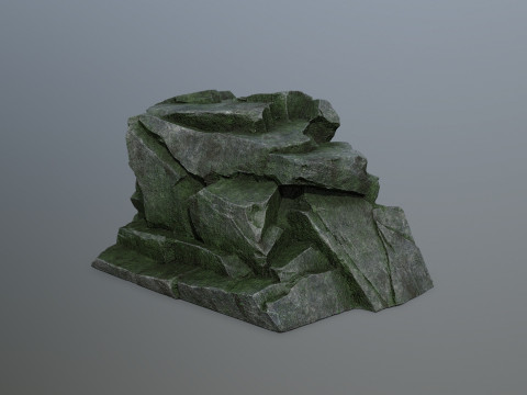 Mossy rocks 3D Model