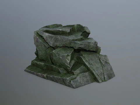 Mossy rocks 3D Model