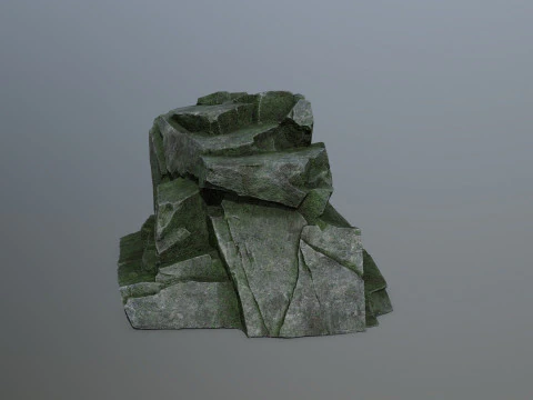 Mossy rocks 3D Model