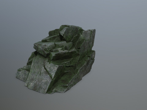 Mossy rocks 3D Model