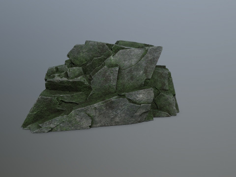 Mossy rocks 3D Model