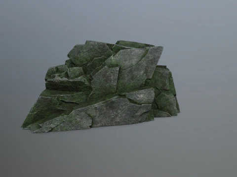 Mossy rocks 3D Model