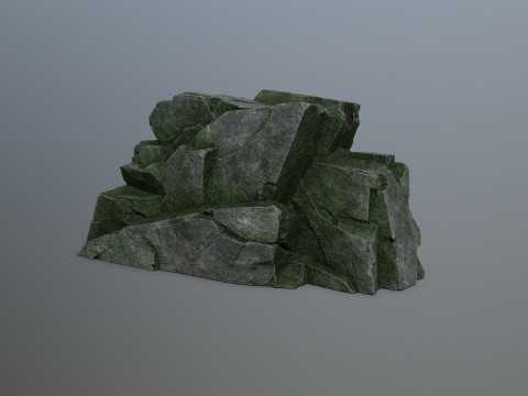 Mossy rocks 3D Model
