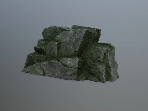 Mossy rocks 3D Model
