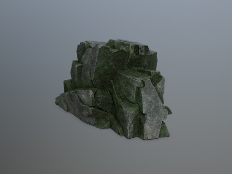 Mossy rocks 3D Model