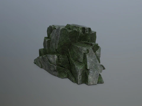 Mossy rocks 3D Model