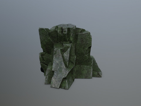 Mossy rocks 3D Model