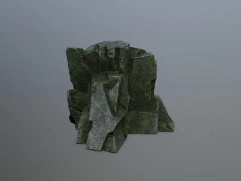 Mossy rocks 3D Model