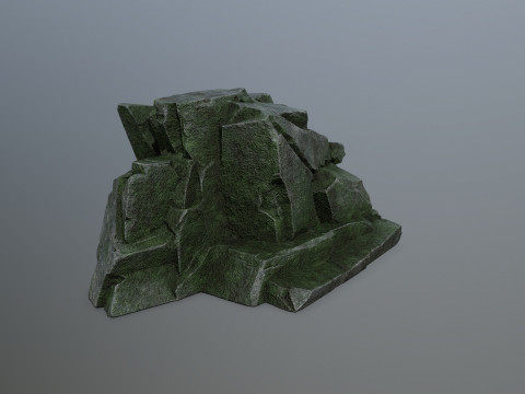 Mossy rocks 3D Model