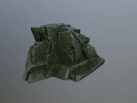 Mossy rocks 3D Model