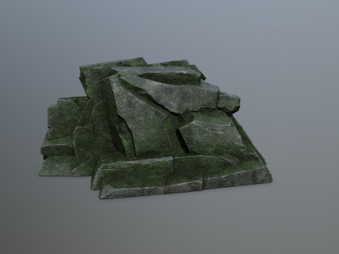 Mossy rocks 3D Model