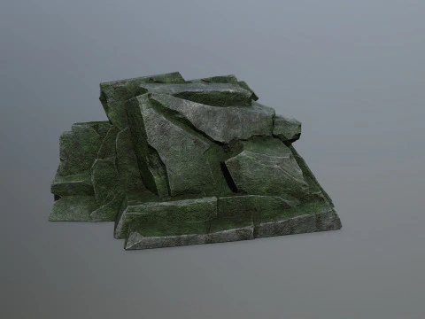 Mossy rocks 3D Model