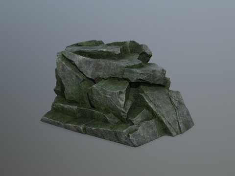 Mossy rocks 3D Model