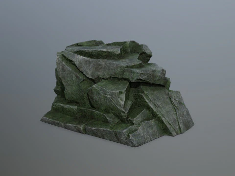 Mossy rocks 3D Model