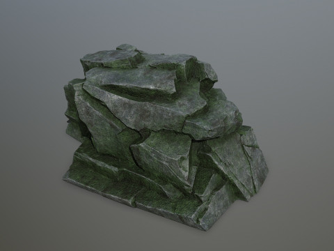 Mossy rocks 3D Model