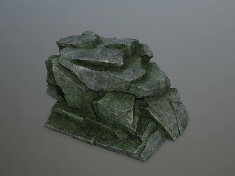 Mossy rocks 3D Model