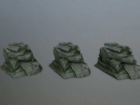 Mossy rocks 3D Model