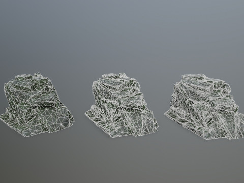 Mossy rocks 3D Model