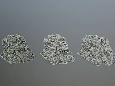Mossy rocks 3D Model
