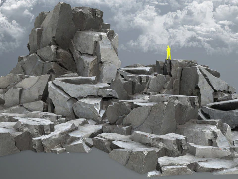 절벽 바위 3D 모델