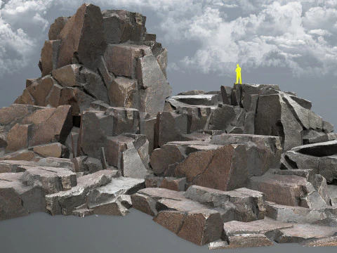 사막의 바위 3D 모델