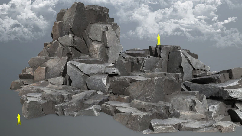 Cliff rocks 3D Model .c4d .max .obj .3ds .fbx .stl .blend