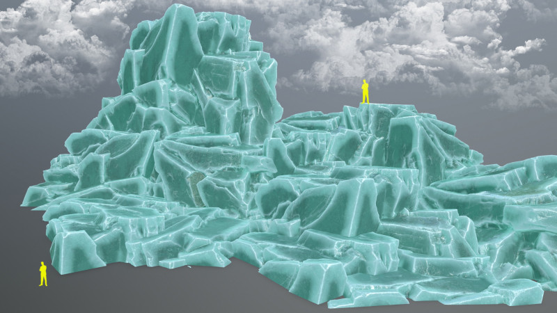 Ice rocks 3D Модель .c4d .max .obj .3ds .fbx .stl .blend